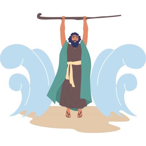 40+ Moses Parting Sea Stock Illustrations, Royalty-Free Vector Graphics ...