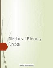 Pulmonary System Alterations New 29 Pptx Alterations Of Pulmonary