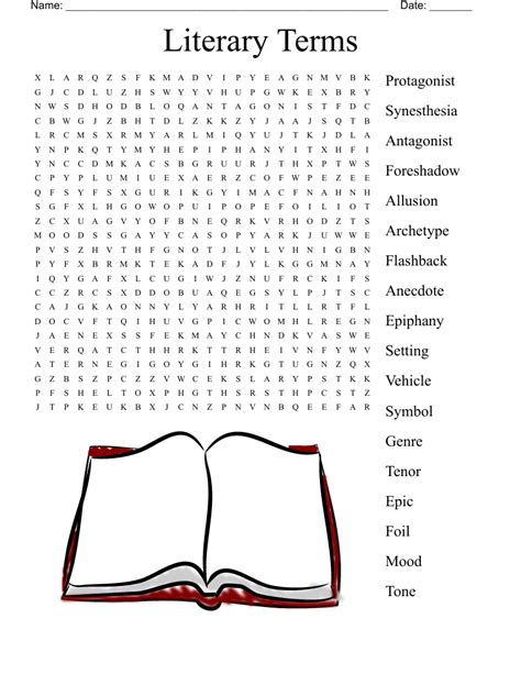 Literary Terms Word Search Wordmint