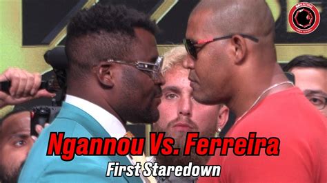 Francis Ngannou Vs Renan Ferreira Stare Down For First Time With Jake