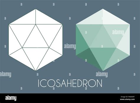 Ikosaeder platonischen Festkörper Heilige Geometrie Vector