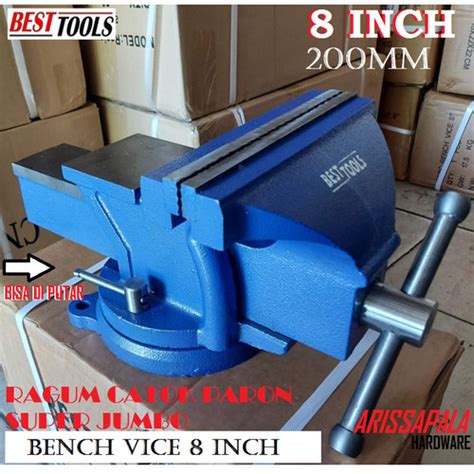 Jual RAGUM CATOK PARON TANGGEM MEJA MODEL PUTAR JUMBO 8 INCH BENCH VICE