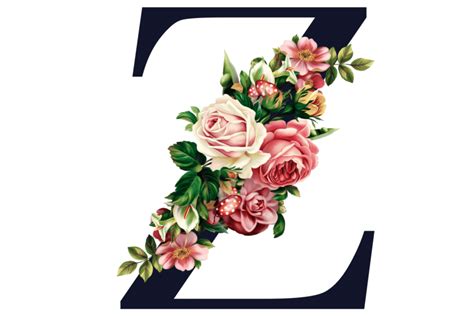 Floral Letter Z Graphic By Farashidesigns Creative Fabrica