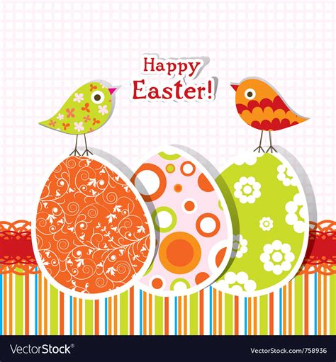 Template Easter Greeting Card Royalty Free Vector Image