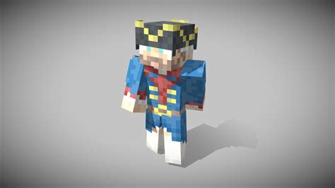 Minecraft Skin French Soldier 3d Model By Pixelcraft Pixelcraft Z