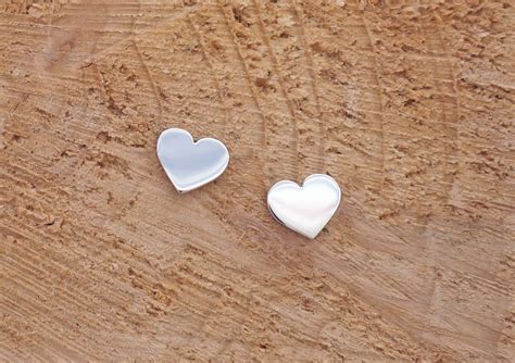 Heart Stud Earrings - Sterling Silver Heart Studs - Park Road Jewellery