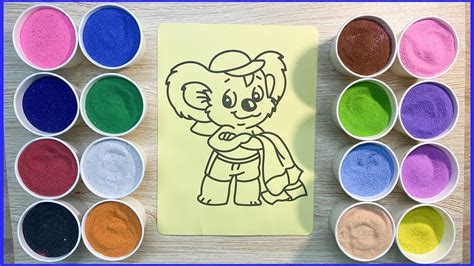 Sand Painting Coloring Bear Knight Super Cool 샌드페인팅 컬러링 베어나이트 슈퍼쿨