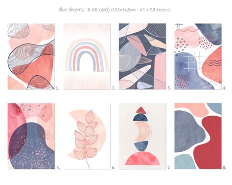 Pastel Abstract Shapes Clipart Abstract Shapes Pastel Tones - Etsy