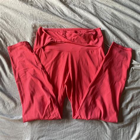 aerie tie leggings brand: aerie Color: red Size:... - Depop