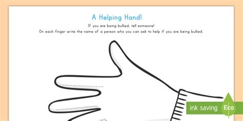 Helping Hand Anti-Bullying Activity (Teacher-Made)