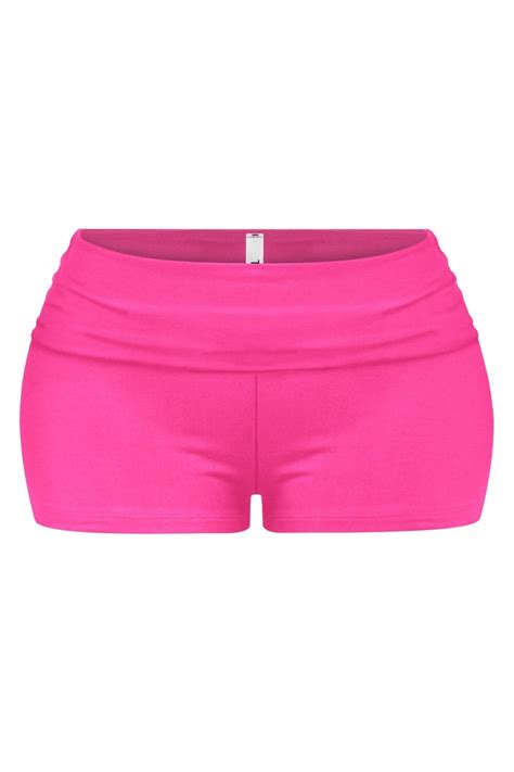 Savina Low Rise Fold Over Shorts Hot Pink Style Delivers