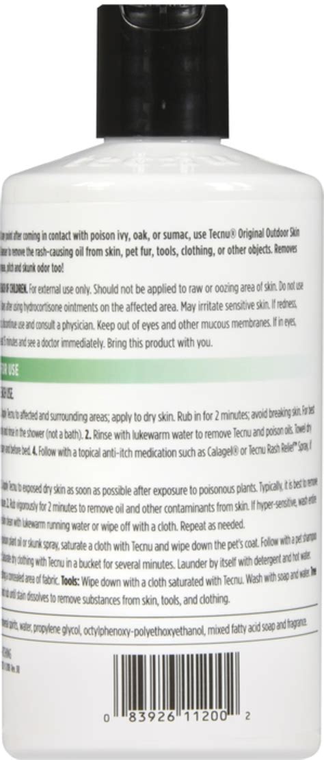 Tecnu Outdoor Skin Cleanser Removes Poison Ivy And Oak Oils 12 Fl Oz