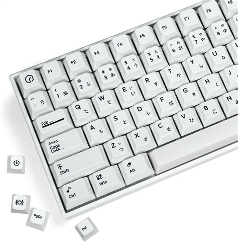 Amazon Dagaladoo White PBT Keycaps Minimalist Japanese Keycaps