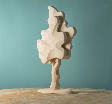 Large Birch NAKED Wooden Figure BumbuToys Unpainted Forest Series