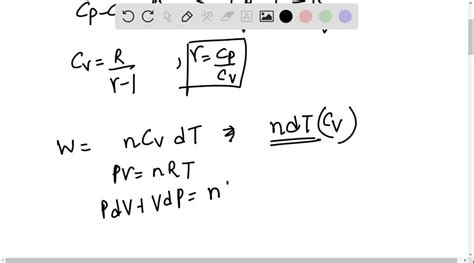 Solved A In A Reversible Adiabatic Expansion Of An Ideal Gas With