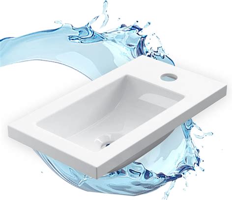 Starbath Plus Lavabo Blanco De Cer Mica Con Forma Rectangular Con