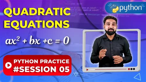 Roots Of Quadratic Equation In Python Python Practice 5 Newtum Solutions Youtube