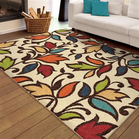 Orian Rugs Indoor Outdoor Leaves Despeinada Ivory Area Large Rug