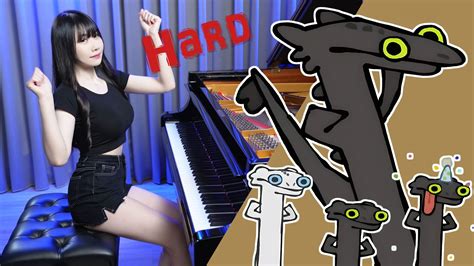 Toothless Dancing Meme Piano Cover Hard Version How To Train Your