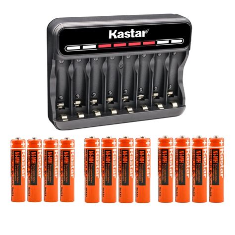 Kastar 12 Pack Battery And Cmh8 Smart Usb Charger Replacement For Panasonic Kx Tgp500 Kx Tgp550