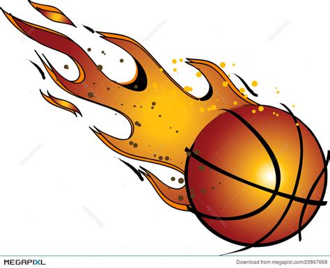 flaming basketball clipart - Clipground