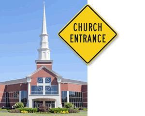 Church Directional Signs | Church Entrance Signs