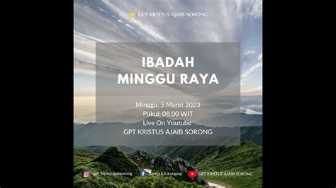 Ibadah Minggu Raya Minggu 5 Maret 2023 Pdt Christ Pangkali YouTube