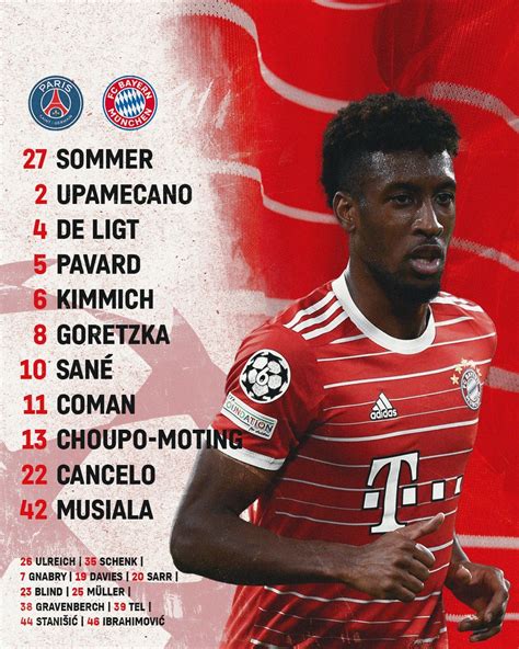 Our lineup against PSG : r/fcbayern