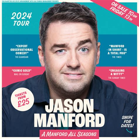 New Tour for Jason Manford – A Manford For All Seasons