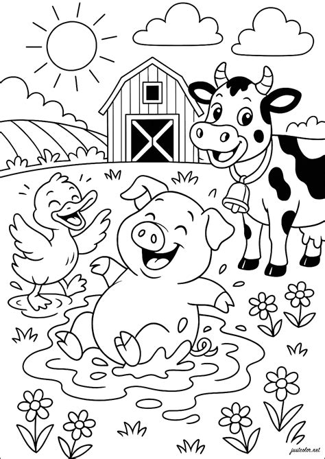 Paginas Para Colorir De Animais De Fazenda Para Imprimir Gratuitamente