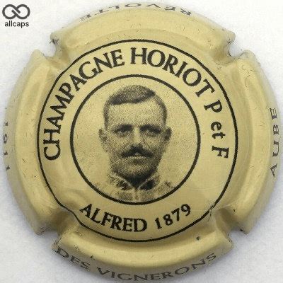 Capsule 15 a Alfred crème et noir Champagne Horiot Père et Fils