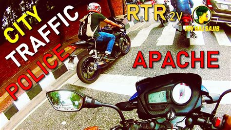 City Traffic Police Mirpur Road Tvs Apache Rtr V Joy Raj Sajib