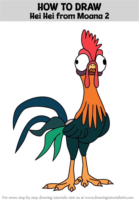 how to draw hei hei from moana