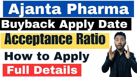 Ajanta Pharma Buyback Apply Date🔥 Ajanta Pharma Buyback 2024 Latest