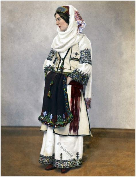 Woman in traditional Albanian costume.