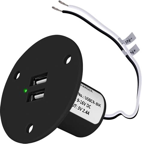 Flush Mount Anderson Plug Socket Double USB Charger Panel For Caravan