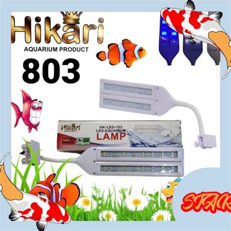 Lampu Led Jepit Kaca Aquarium Hikari Hk Led Kali Ganti Mode Kupu