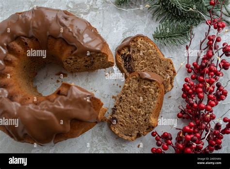 Christmas Sponge Cake Stock Photo - Alamy