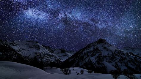 Winter Night Sky Wallpaper (64+ images)