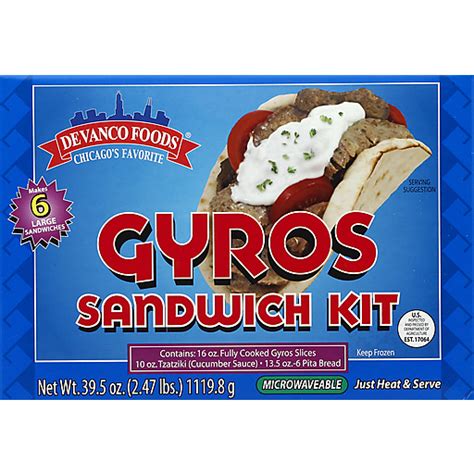 Devanco Gyro Sandwich Kits Frozen Foods Fairplay Foods