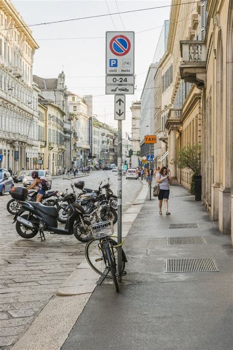 Milano City Centre Street View Editorial Stock Photo Image Of Taxi