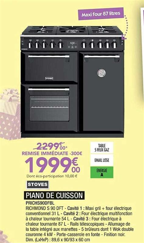 Promo Piano De Cuisson Stoves Chez Proxi Confort Icatalogue Fr