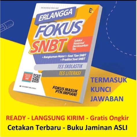 Jual Buku Soal Erlangga Fokus Snbt Terbaru Disertai Kunci Jawaban