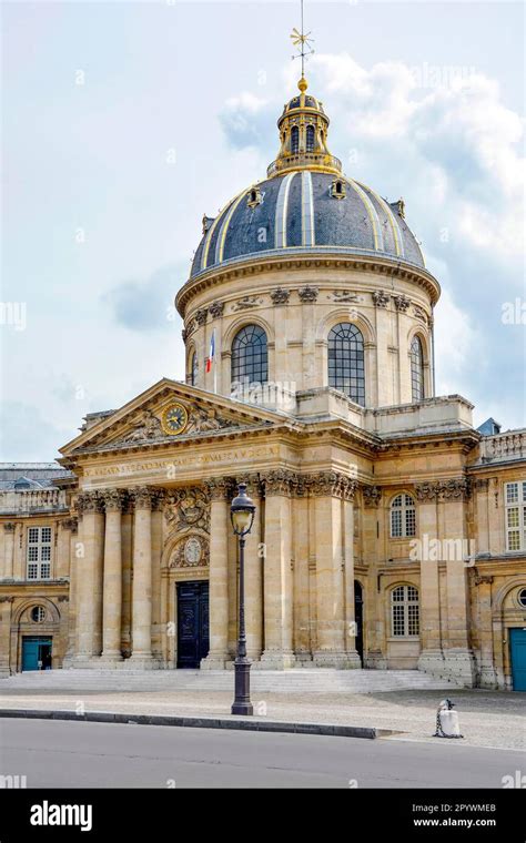 Front Facade Of The Institute Of France Headquarters In Paris One Of