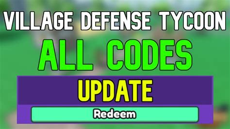 New Village Defense Tycoon Codes Roblox Village Defense Tycoon Codes