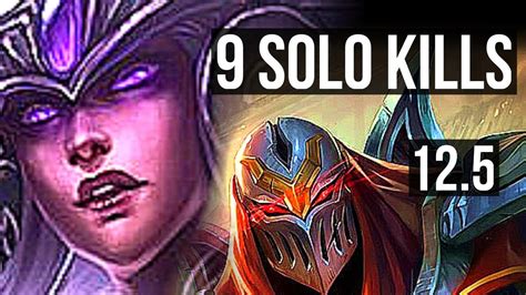 Syndra Vs Zed Mid 9 Solo Kills 1000 Games 1 2m Mastery Kr