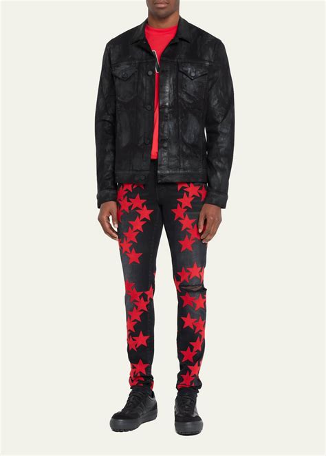 Amiri Mens Chemist Stars Skinny Jeans Bergdorf Goodman