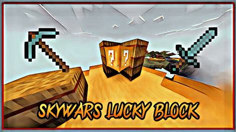 My First Skywars Lucky Block Minecraft Bedrock Youtube