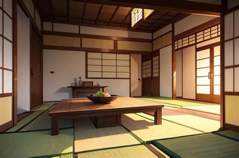 Interior of a traditional Japanese house from the Edo period | Premium AI-generated image