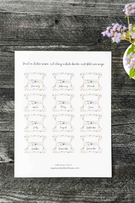 Free Printable Monthly Divider Tabs Pretty Binder Makeover 48 Off